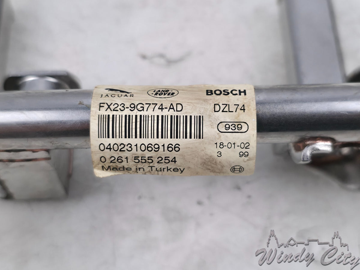 3.0L JAGUAR LAND ROVER ENGINE FUEL RAIL AJ813750 FX23-9G774-AD