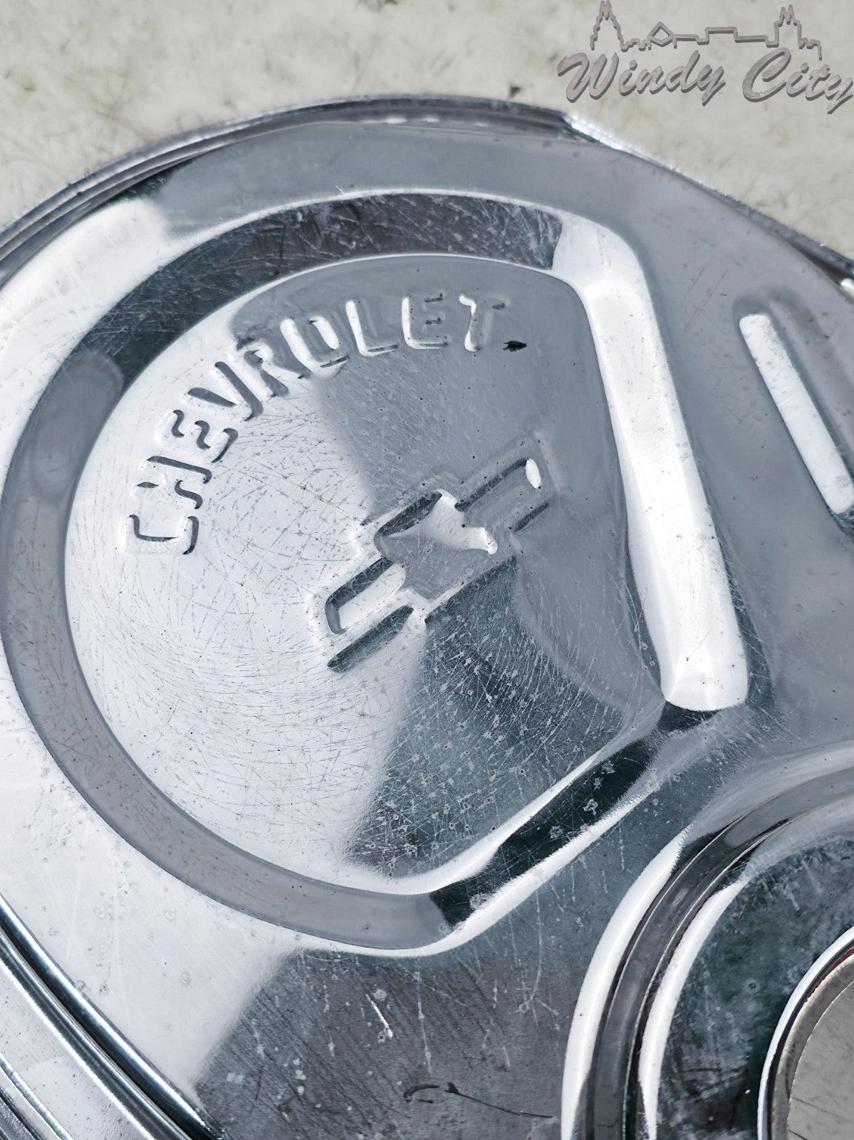 350 305 CHEVROLET TIMING COVER SMALL BLOCK CHEVY CHEVROLET LOGO