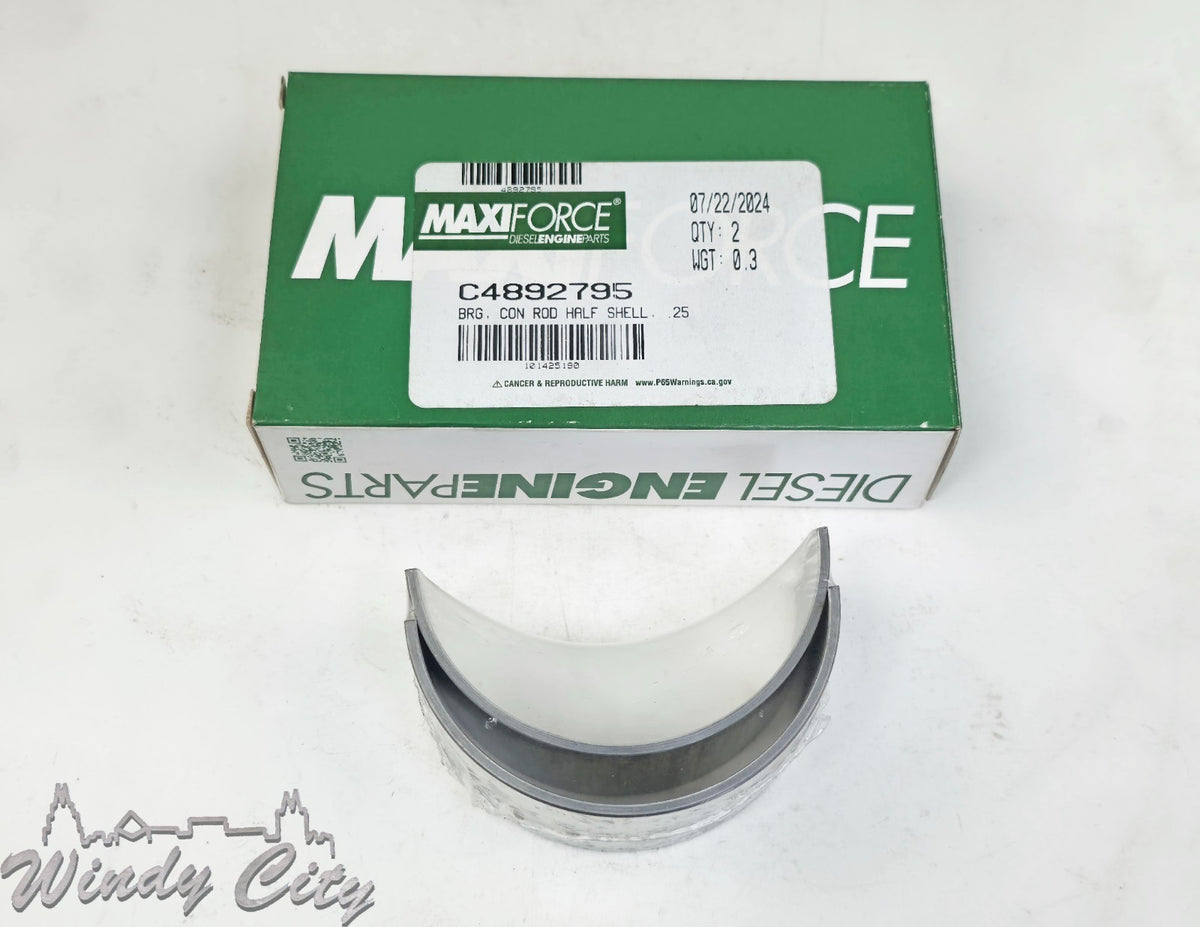 CUMMINS ISB CONNECTING ROD BEARINGS MAXIFORCE C4892795 .25 OVERSIZE