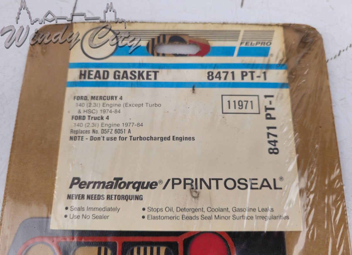2.3L  FORD MERCURY ENGINE HEAD GASKET NON TURBO ONLY FEL-PRO 8471 PT-1