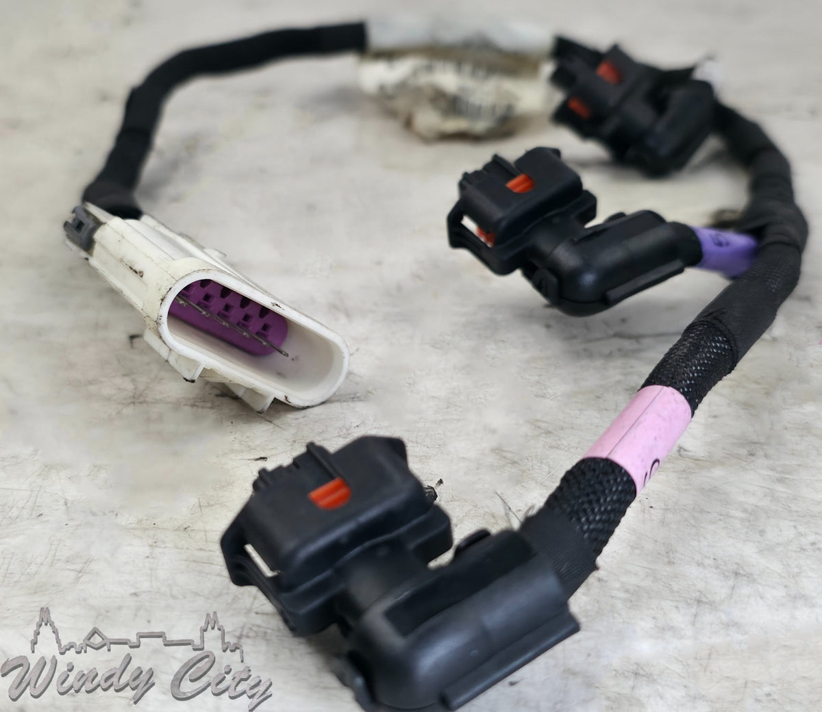 MASERATI 3.0L F160 ENGINE LEFT SIDE FUEL INJECTOR WIRING HARNESS CONNECTORS
